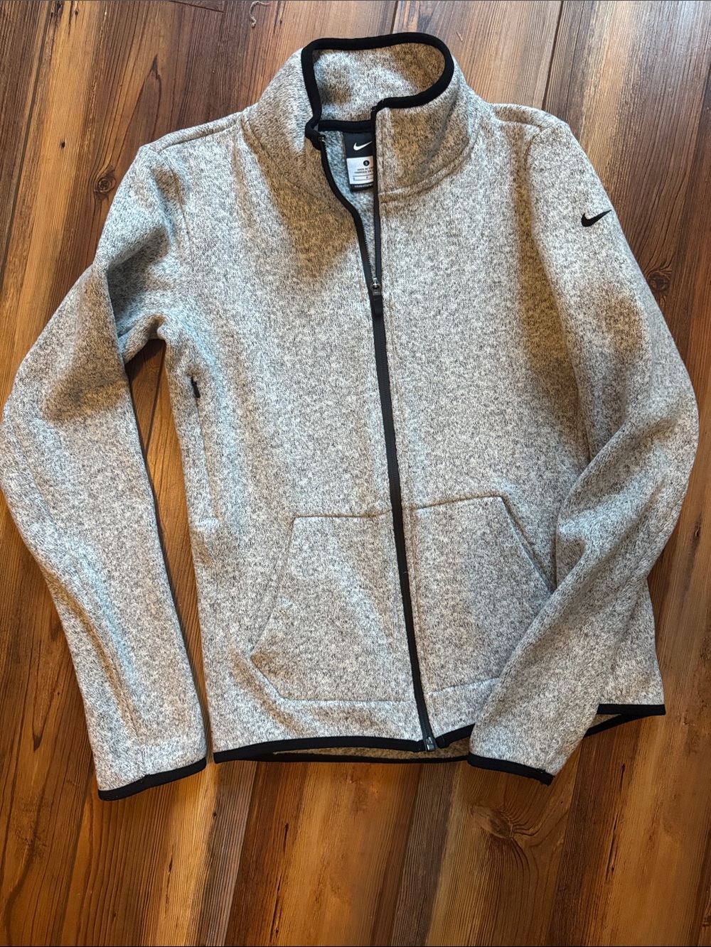 Nike full zip gray long sleeve top size small